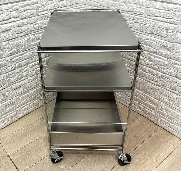 無印良品 ステンレスユニットシェルフ ワゴンセット