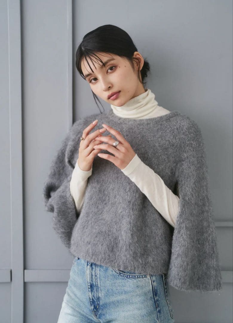 新品未使用⭐︎CONNSE ケープポンチョ　グレー