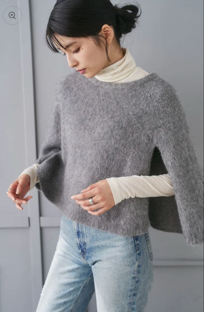 新品未使用⭐︎CONNSE ケープポンチョ　グレー