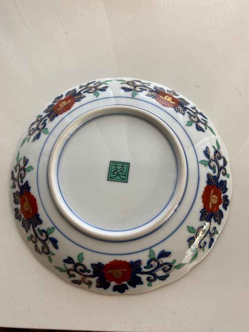 有田焼 葵窯　古伊万里様式 金彩菊紋 中皿5枚