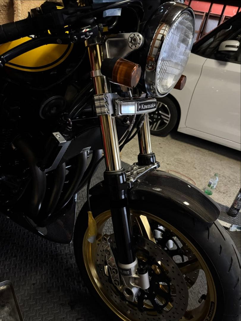 黒金オーリンズ　zrx フロントフォーク