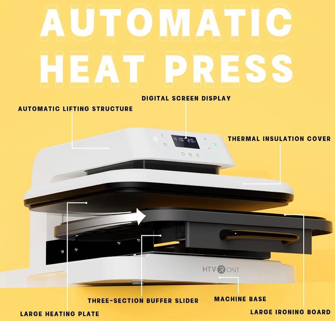 ぽ*た様 HTVONT 自動熱プレス機 15x15インチ