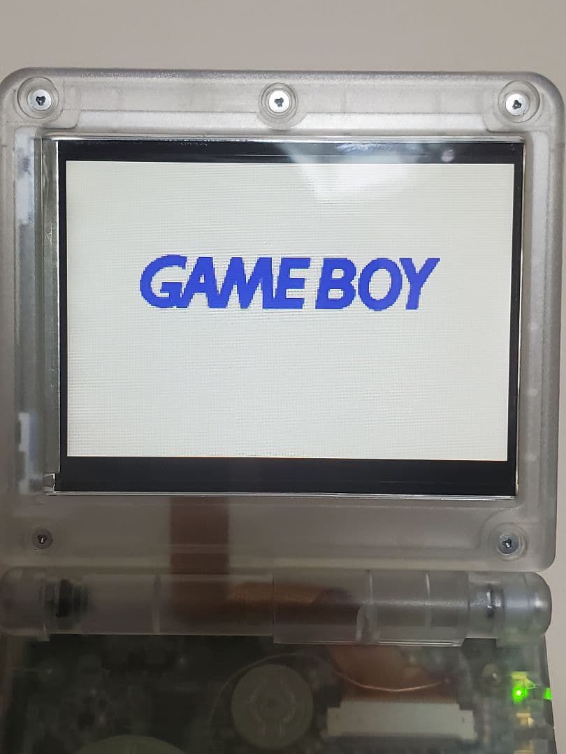 ゲームボーイアドバンスSP　本体　IPS パネル　クリア　イヤホン　充電器セット