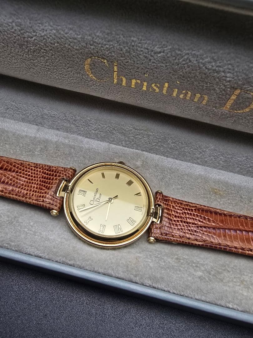 Christian Dior 腕時計 31mm 箱付き ゴールド 電池交換済
