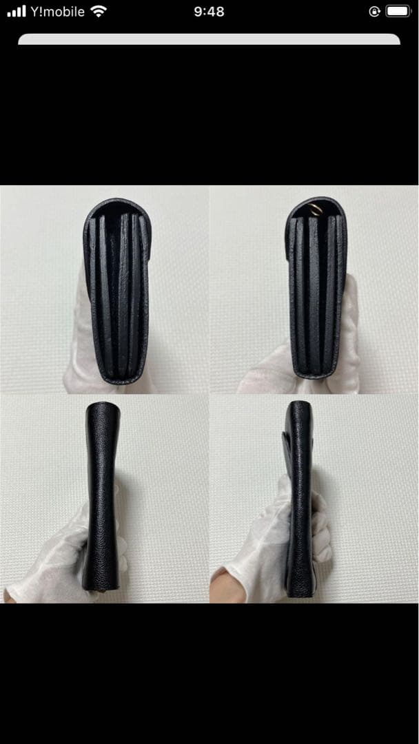 未使用　IL BISONTE　イルビゾンテ　レザーフラップ長財布　黒　ブラック