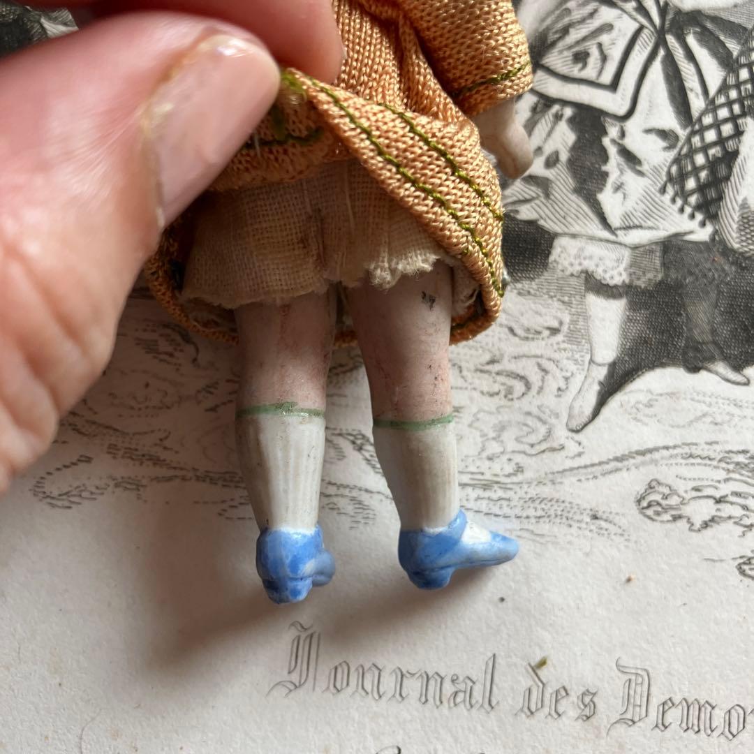 フランスアンティーク布花ブーケ　ドイツアンティーク紫色　すみれ色