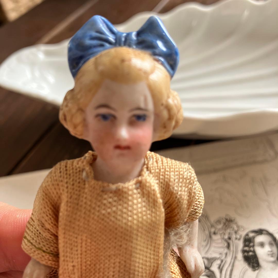 フランスアンティーク布花ブーケ　ドイツアンティーク紫色　すみれ色