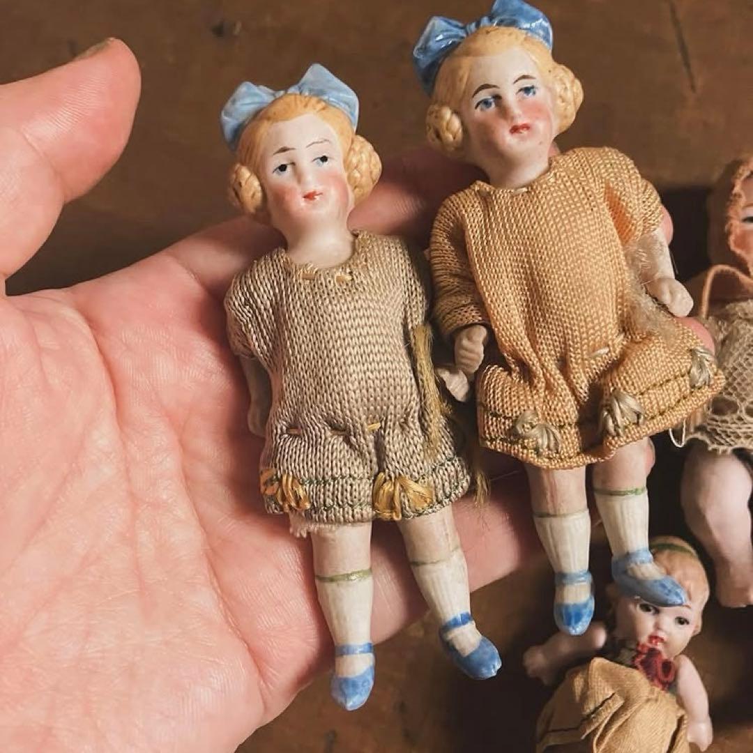 フランスアンティーク布花ブーケ　ドイツアンティーク紫色　すみれ色