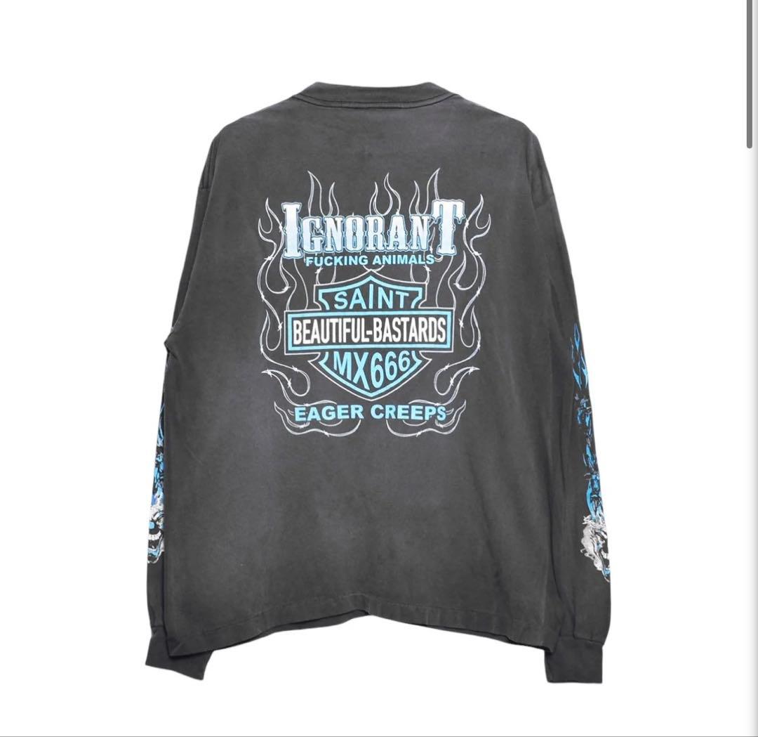 【新品】SAINT Mxxxxxx セントマイケル ロンT 長袖Tシャツ L