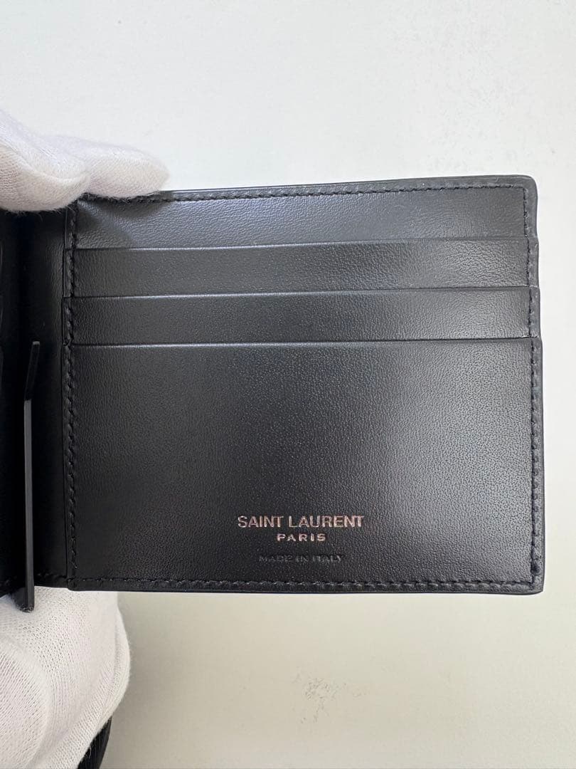 【最終値下げ】サンローラン　マネークリップ　オールブラック