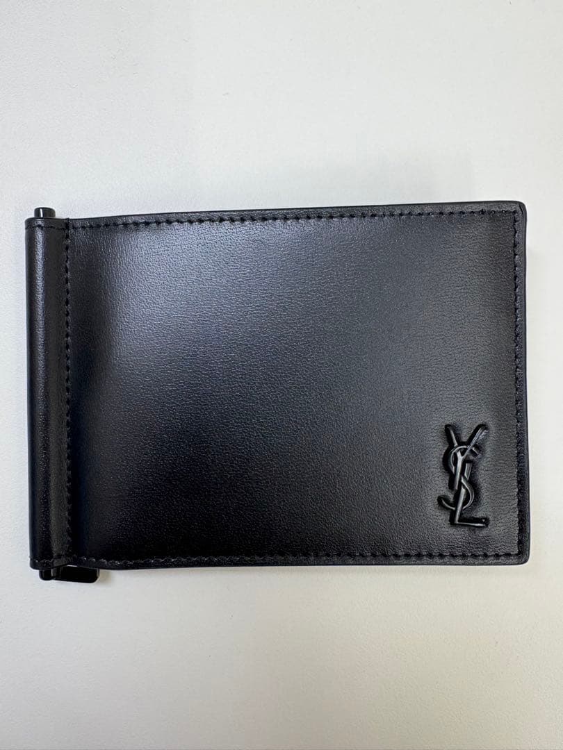 【最終値下げ】サンローラン　マネークリップ　オールブラック