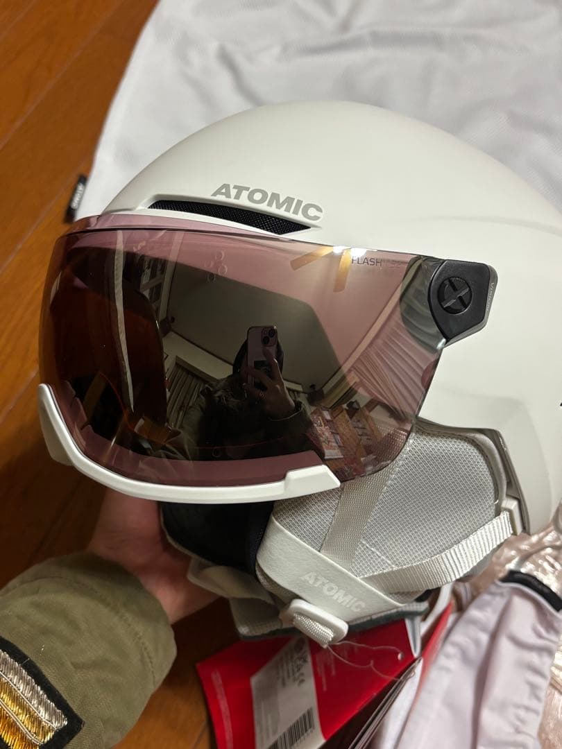 ATOMIC 子供用スキーヘルメット ホワイト