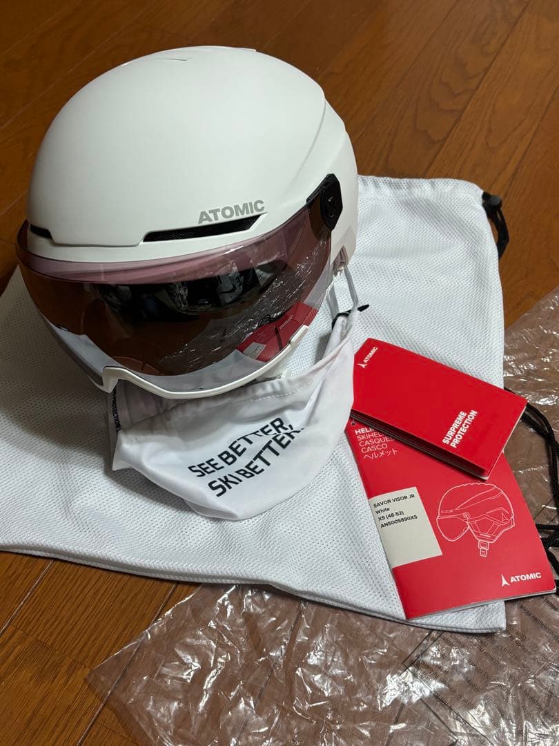 ATOMIC 子供用スキーヘルメット ホワイト