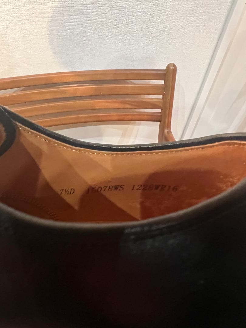 ウィールローブ、WHEELROVE黒 レザー シューズ25.5