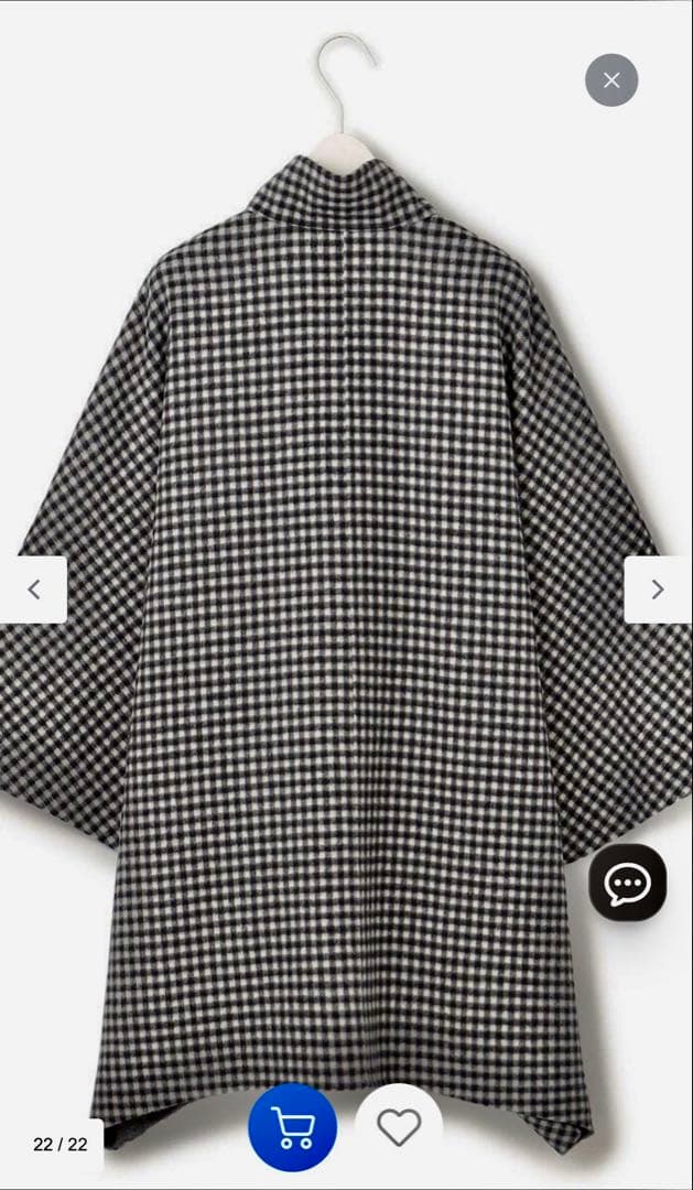 ICB ウールシルク　ポンチョ