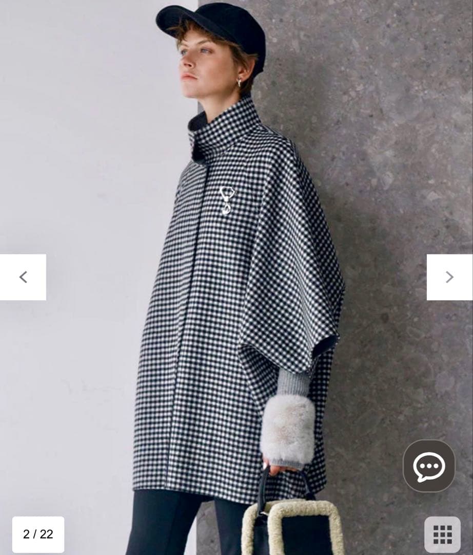 ICB ウールシルク　ポンチョ