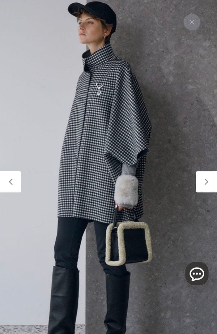 ICB ウールシルク　ポンチョ