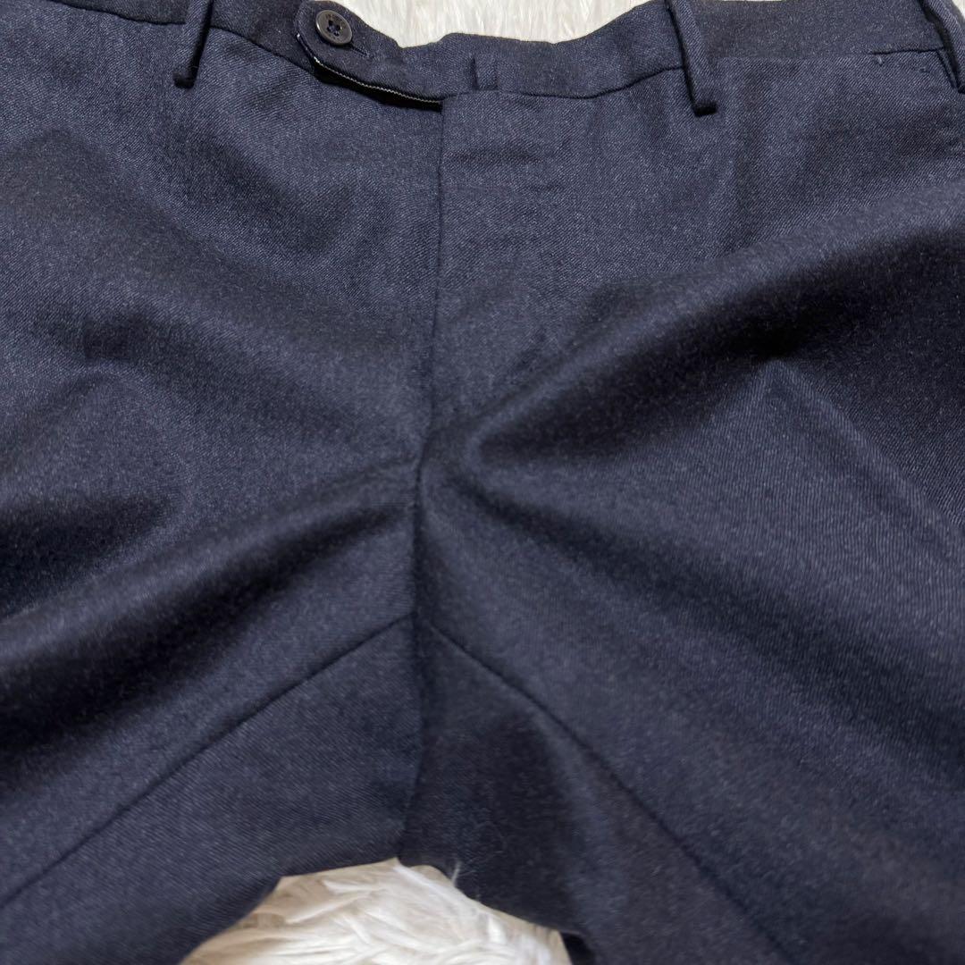 【美品】INCOTEX スラックス　ネイビー SUPER100
