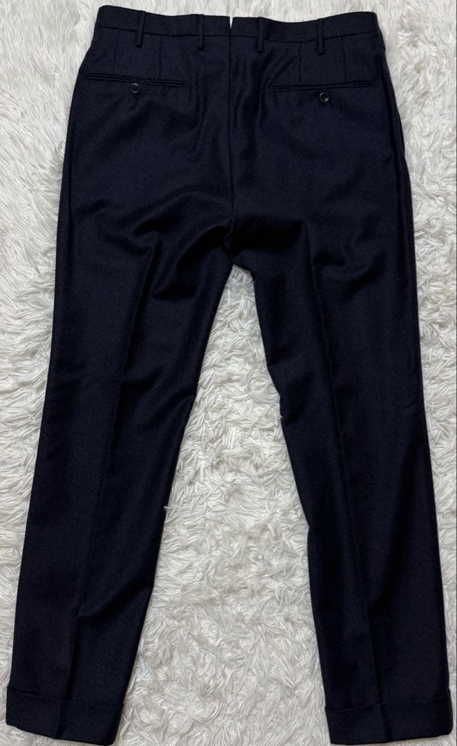 【美品】INCOTEX スラックス　ネイビー SUPER100