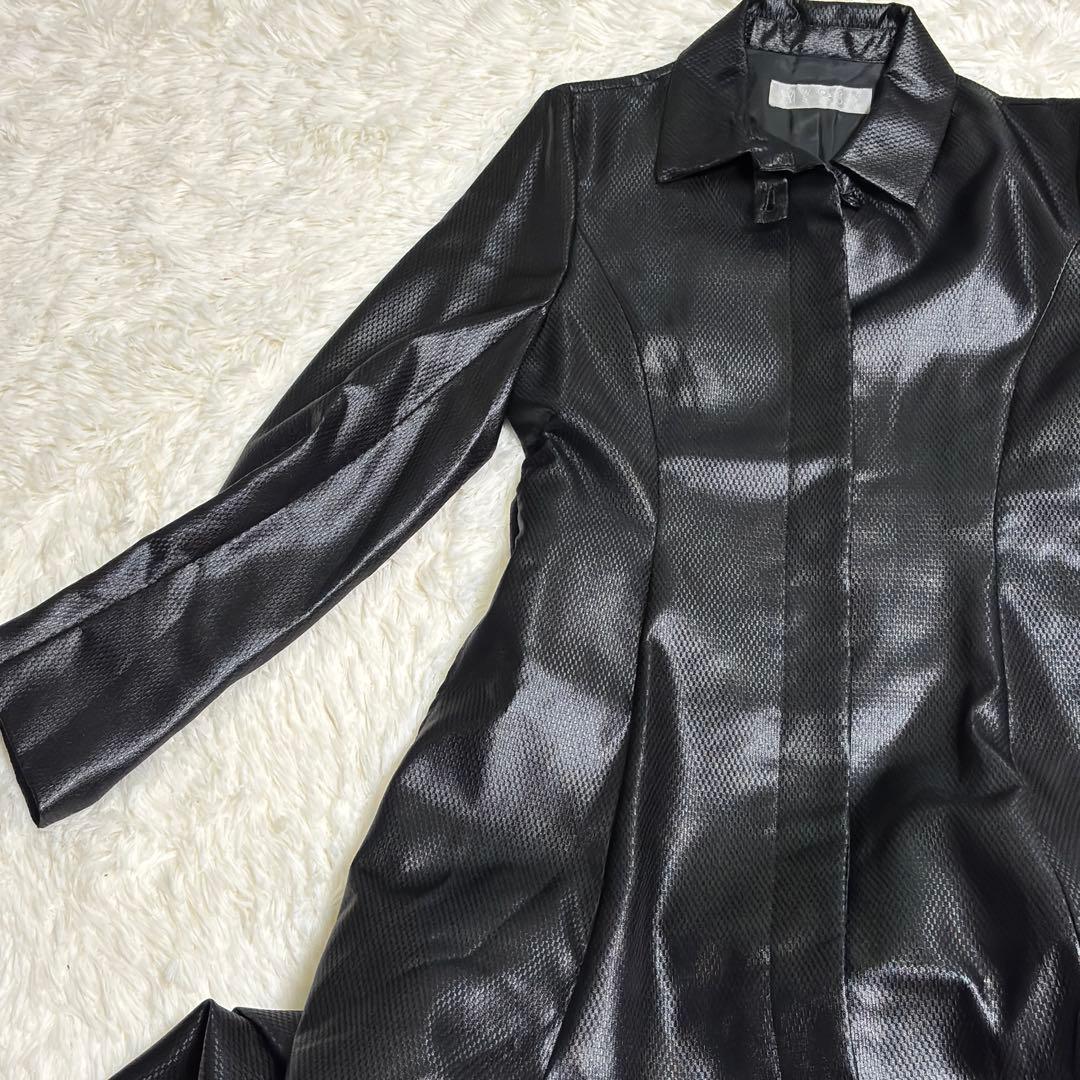 WORKSHOP ワークショップ ヨウジヤマモト ロングコート フェイクレザーM