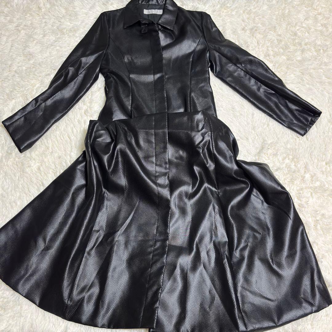 WORKSHOP ワークショップ ヨウジヤマモト ロングコート フェイクレザーM