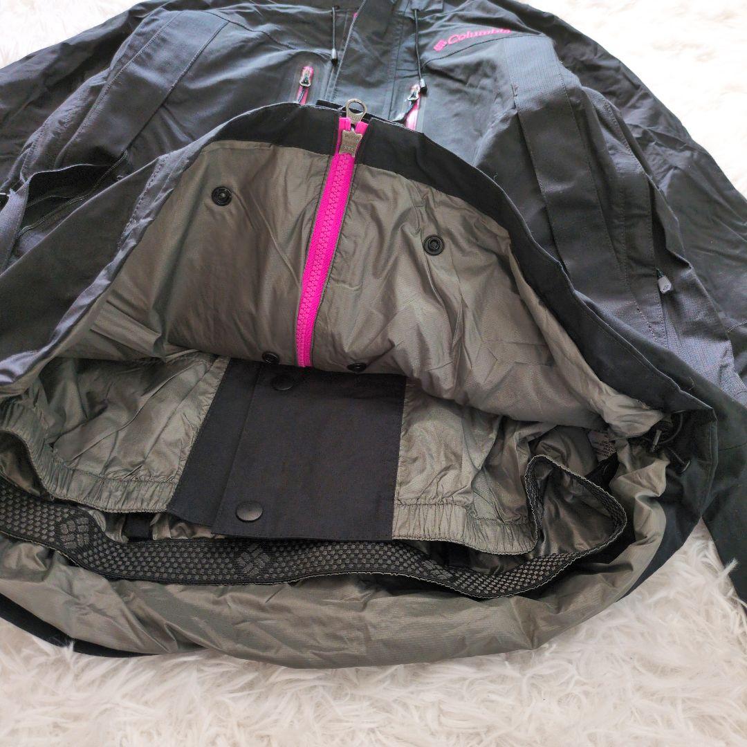 美品　コロンビア　スノボウエア　ジャケット　黒　ピンク　M　オムにテック6158