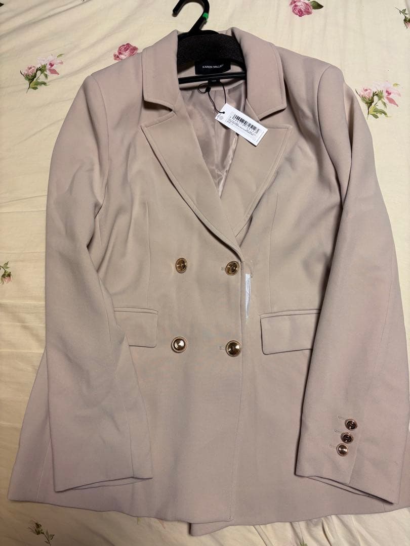 KarenMillen テーラードジャケット ベージュ ダブルボタン