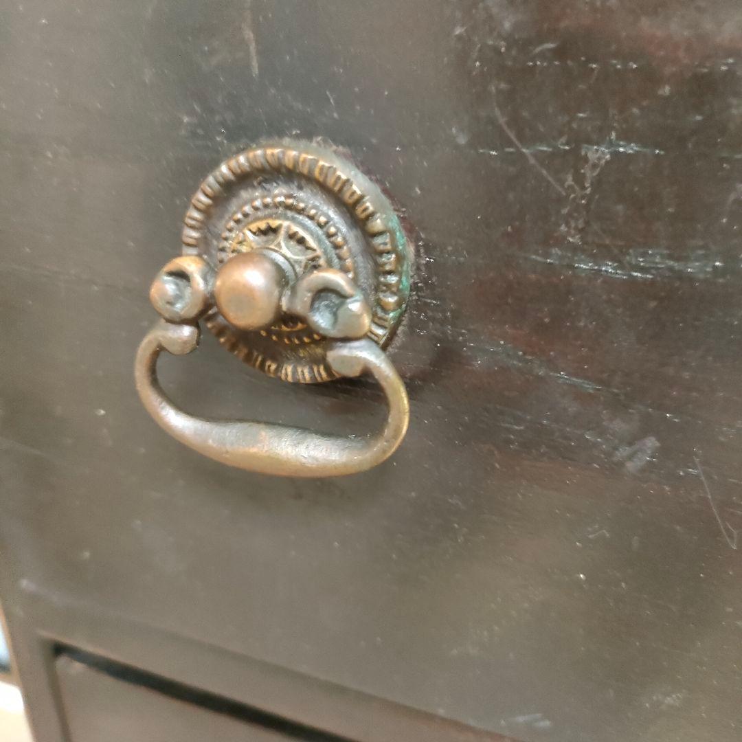 アジアンヴィンテージ ブラックスリムチェスト 6段 隙間収納