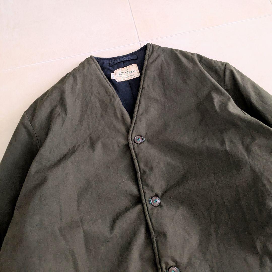 珍品 60s 70s LLBean　筆記体タグ　ノーカラー　ジャケット　YS3