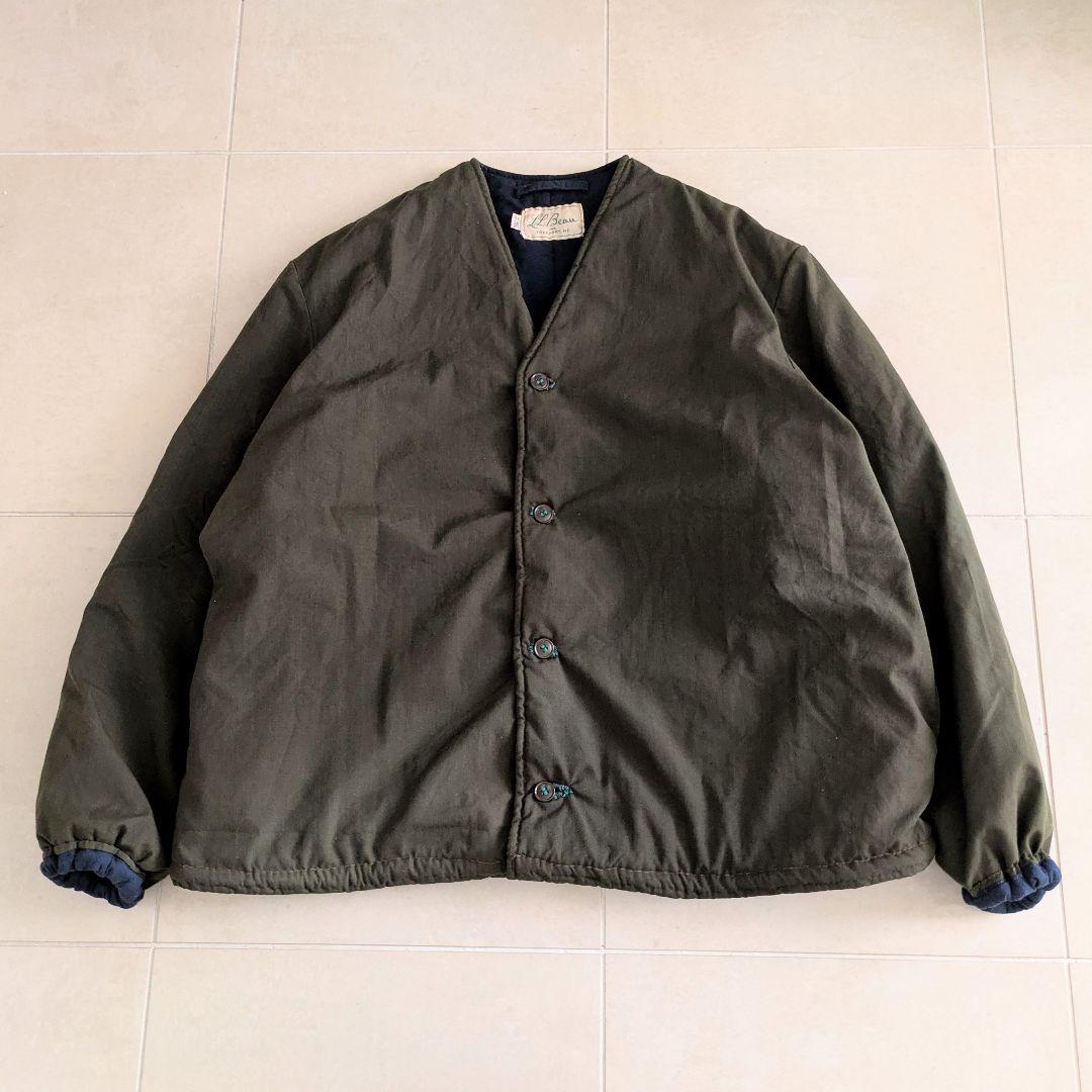 珍品 60s 70s LLBean　筆記体タグ　ノーカラー　ジャケット　YS3
