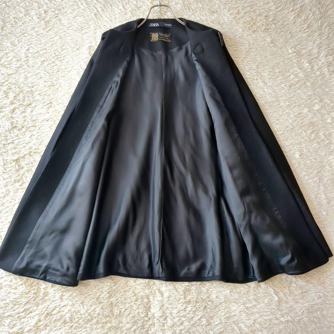 希少♥完売品　ザラ　MANTECO ケープコート　マント　ポンチョ　黒　トグル