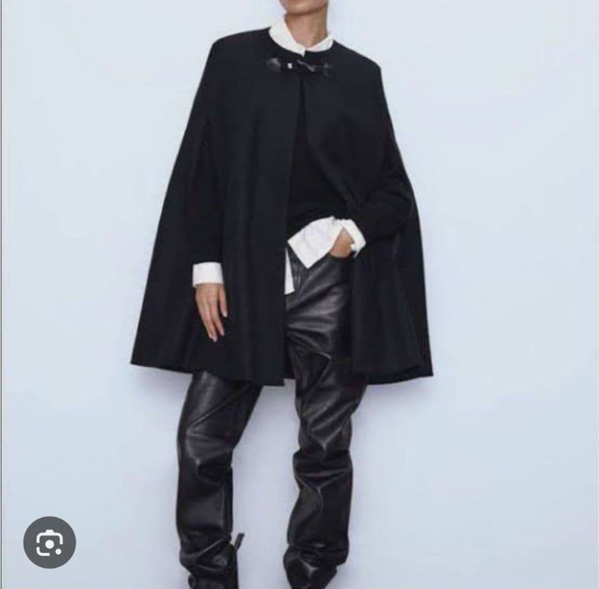 希少♥完売品　ザラ　MANTECO ケープコート　マント　ポンチョ　黒　トグル