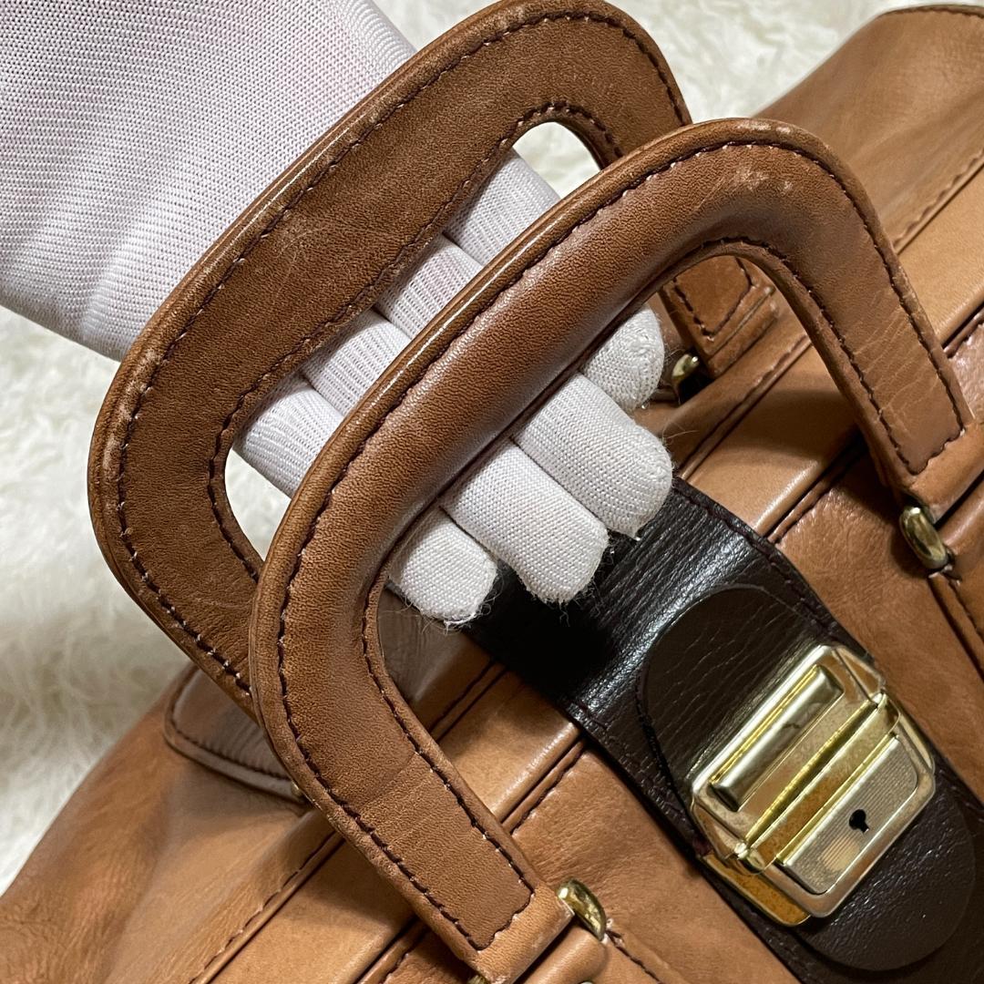 ポーター　レトロ　バロン　レザー 本革　ドクターバッグ　ダレスバッグ　カギ付