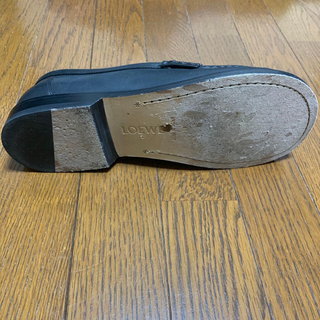 LOEWE ブラック ローファー