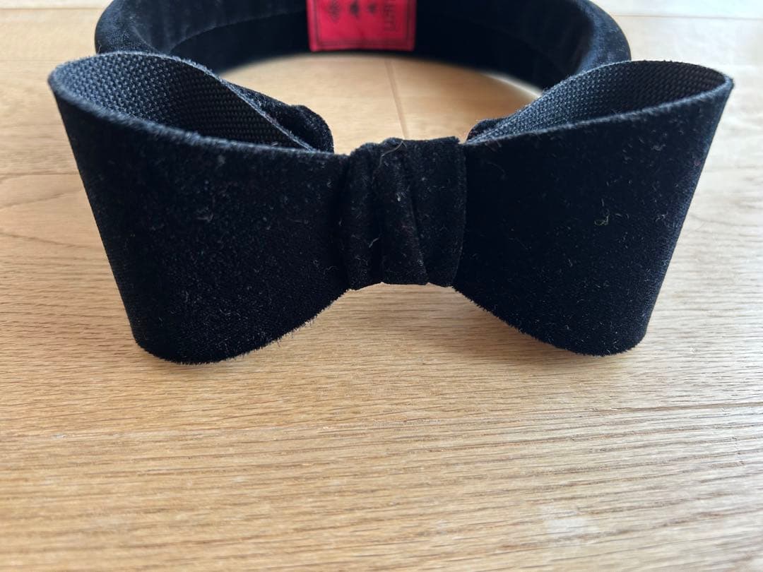 箱付き　Sugri ブラックベルベットリボンヘアバンド