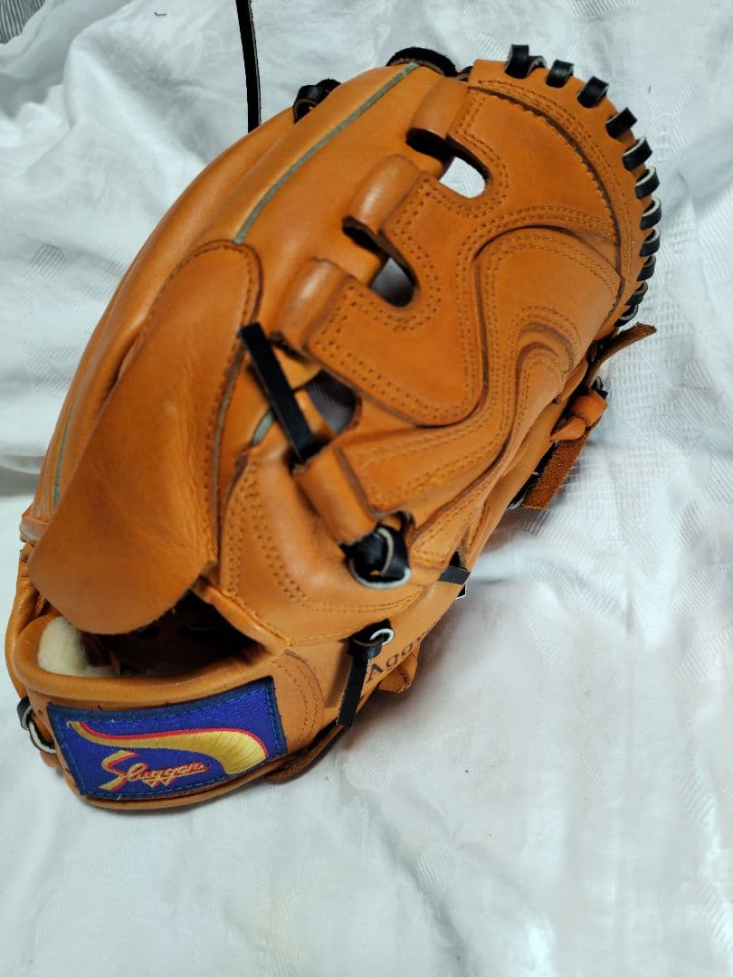 【実使用無し】久保田スラッガー　軟式野球グローブ　投手用　オレンジ