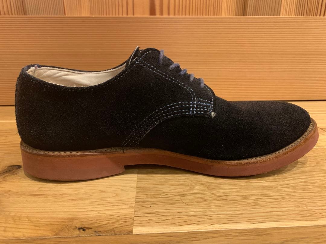 ウォークオーバーWALK-OVER DERBY NAVY SUEDE 25.5㎝