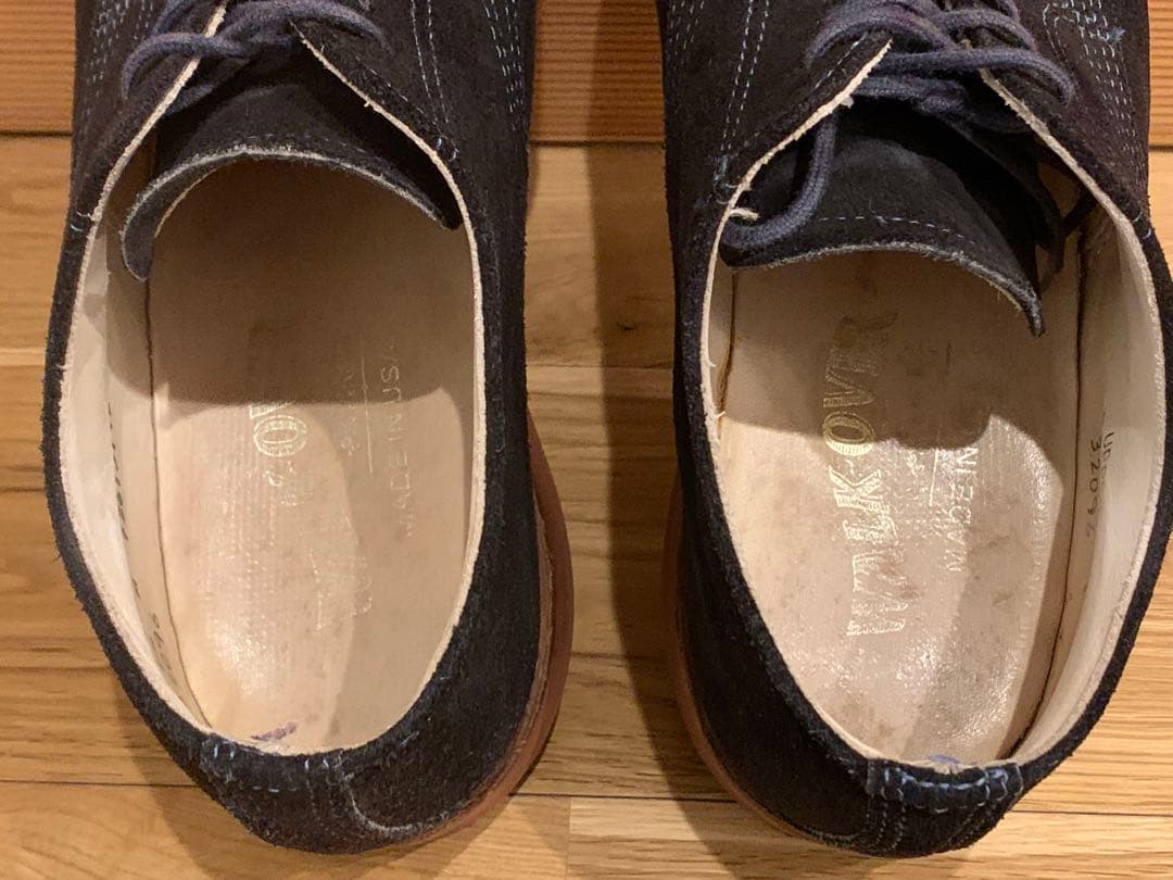 ウォークオーバーWALK-OVER DERBY NAVY SUEDE 25.5㎝