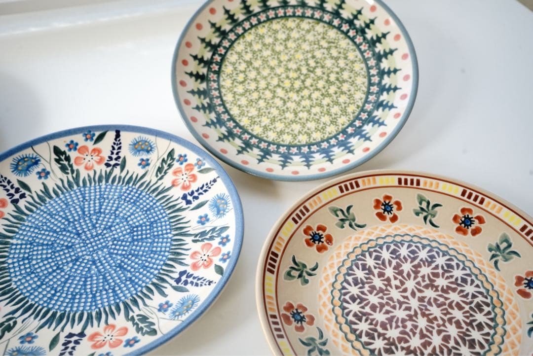 皿20cm5枚17cm1枚セット＊和洋お料理合わせやすいポーリッシュポタリー花柄