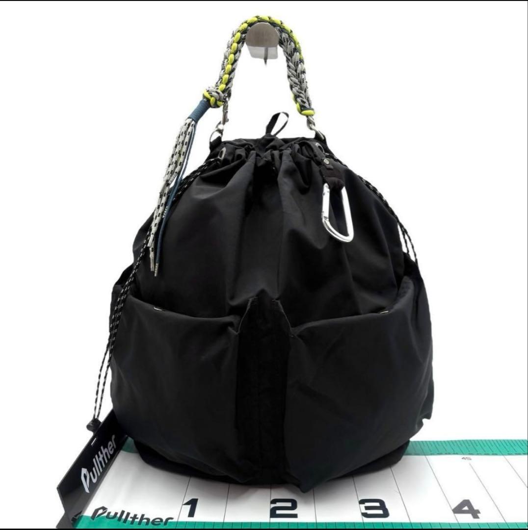 美品 zattu EVERS エバース 巾着型 ブラック