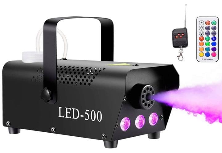 フォグマシン ステージフォグマシン 500W LED 赤　緑　青小型 リモコン付