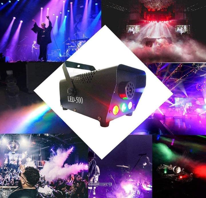 フォグマシン ステージフォグマシン 500W LED 赤　緑　青小型 リモコン付
