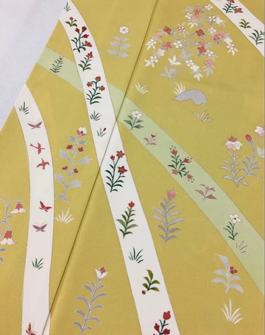 新春初売り価格❗️和装誌に載るような格別な【訪問着】未使用　手描き友禅・刺繍・金彩