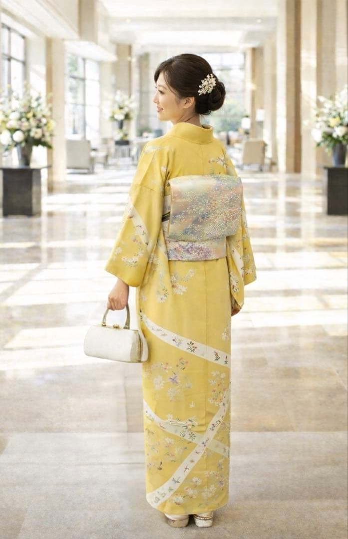 新春初売り価格❗️和装誌に載るような格別な【訪問着】未使用　手描き友禅・刺繍・金彩