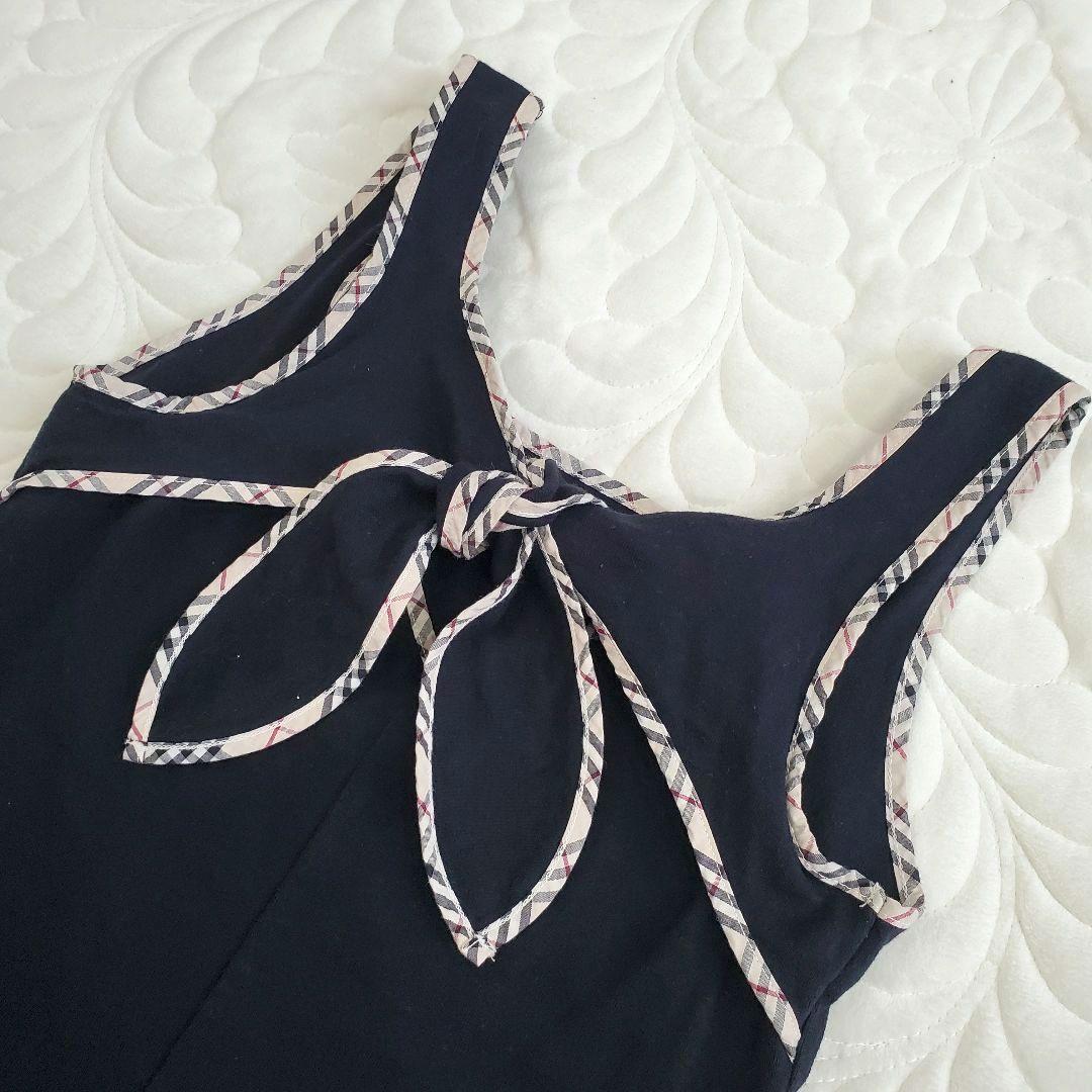 バーバリーブルーレーベル バックリボン ノバチェック ホースロゴ タンクトップ