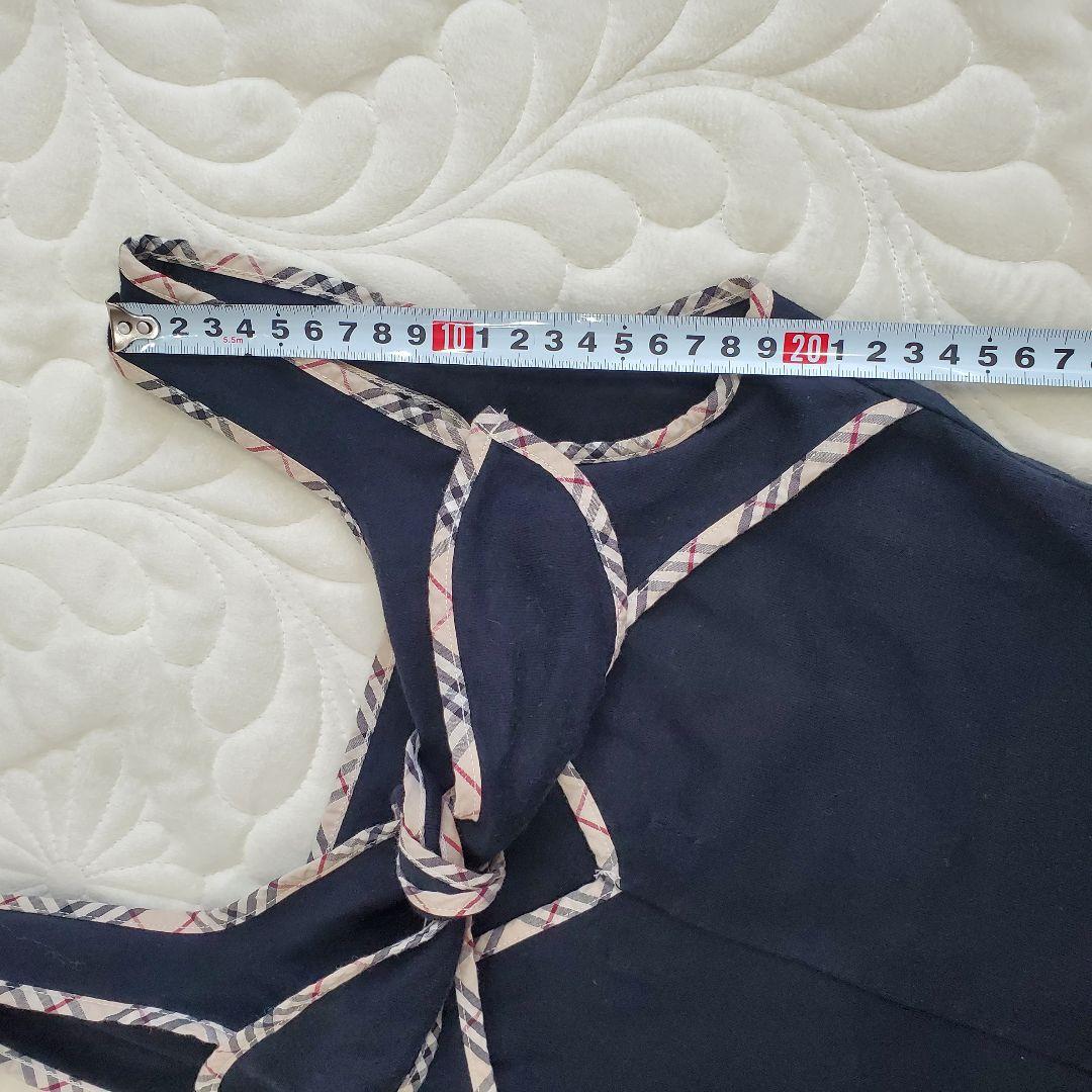 バーバリーブルーレーベル バックリボン ノバチェック ホースロゴ タンクトップ