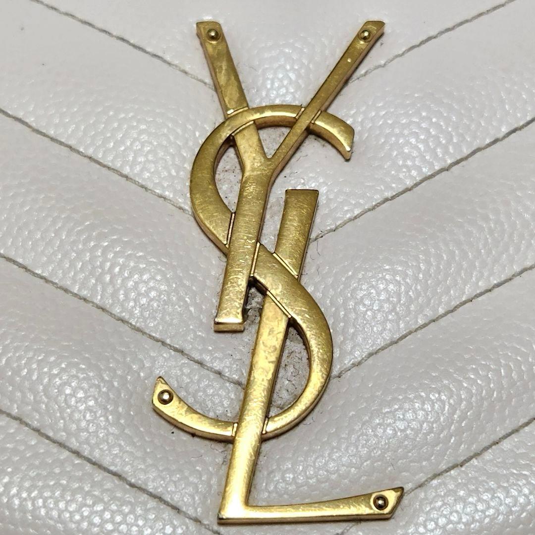 ✨極美品✨サンローラン　長財布　ラウンドファスナー ホワイトベージュ