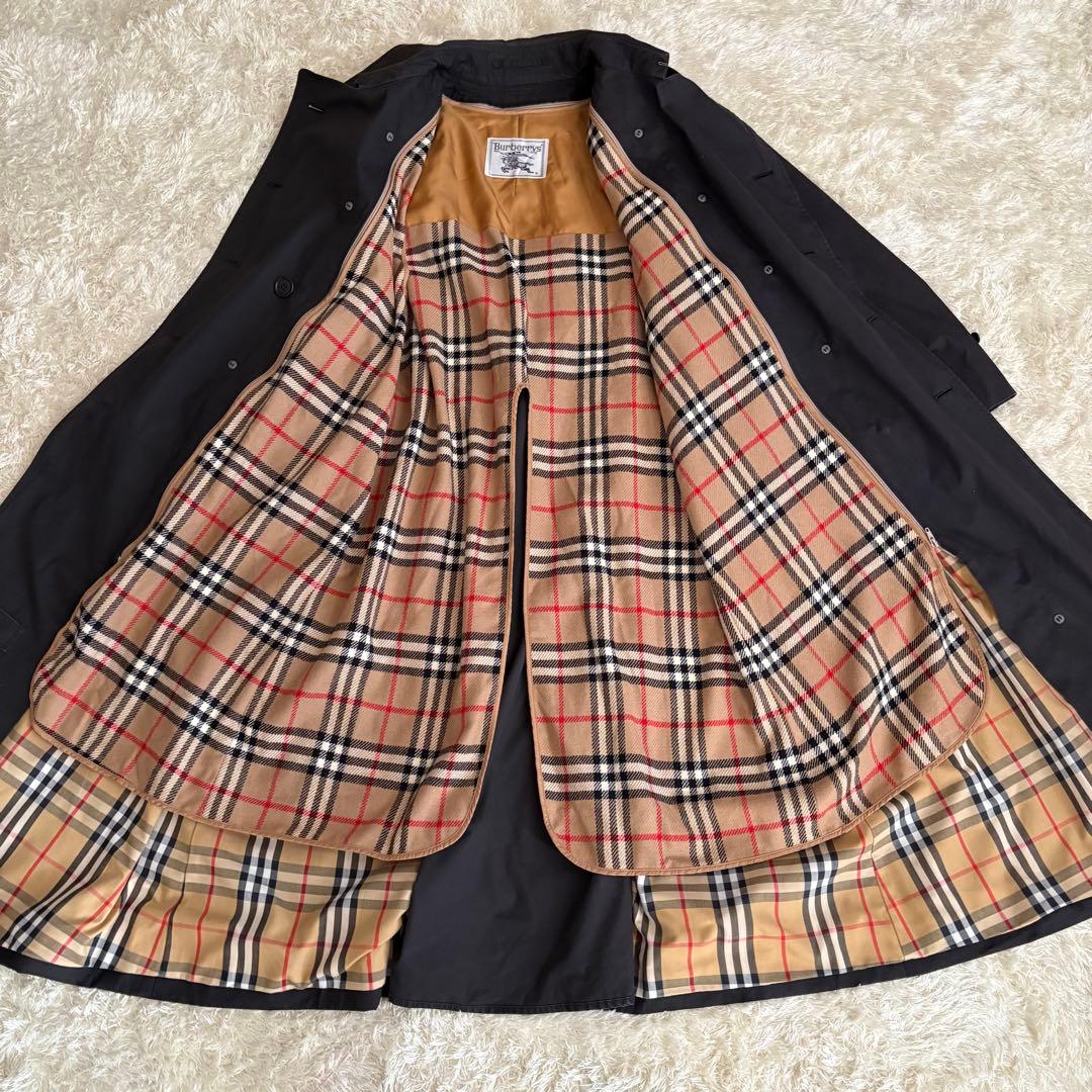 バーバリー トレンチコート ノバチェック ダブル ライナー M〜L 黒