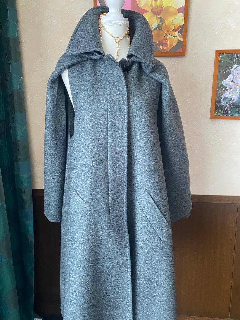 新品同様❣️エルメスHERMESケープマント カシミア100%コート