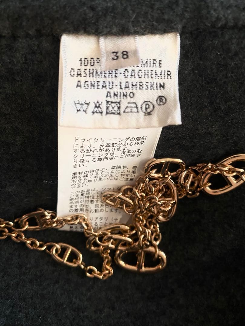 新品同様❣️エルメスHERMESケープマント カシミア100%コート